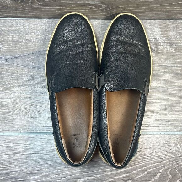 Frye Ivy Pewter Metallic Silver Leather Women’s Sz 9.5M Slip On Flats Loafers - Picture 5 of 11